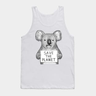 Koala save the planet Tank Top